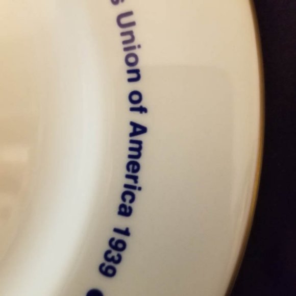 vtg Homer Laughlin ACTWU plate Exc Cond - Picture 5 of 8